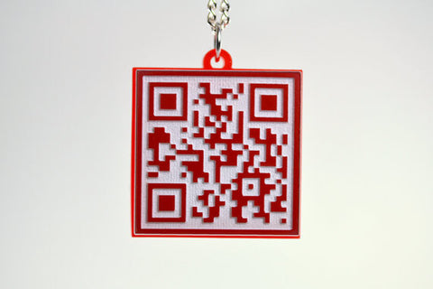 Laser Cut Acrylic Marriage Proposal QR Code Necklace - Will you marry me
