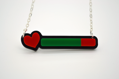 Life Bar Necklace - Laser Cut Acrylic Videogame Jewelry