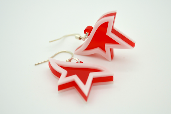 Mirror's Edge Logo Earrings- Laser Cut Acrylic Video Game Jewelry