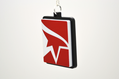 Laser Engraved Mirror's Edge Logo Medallion Necklace - Laser Cut Acrylic Videogame Jewelry