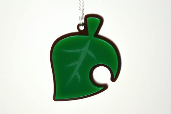Animal Crossing New Leaf Necklace VideoGame Jewelry Laser Cut