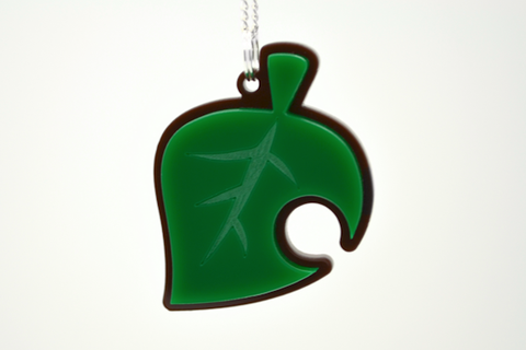 Animal Crossing New Leaf Necklace - VideoGame Jewelry - Laser Cut Acrylic