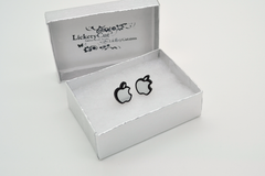 Apple Logo Stud Earrings - Laser Engraved Acrylic