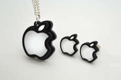 Apple Logo Necklace - Laser Engraved and Laser Cut Acrylic