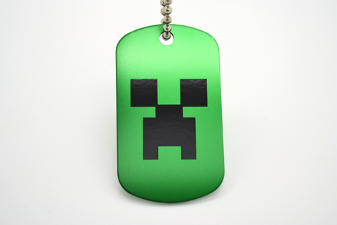 Minecraft Creeper Dog Tag - GamerTags Video Game Necklace