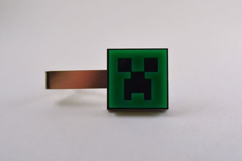 Minecraft Creeper Tie Bar - Laser Cut Acrylic Gaming Men's Wear