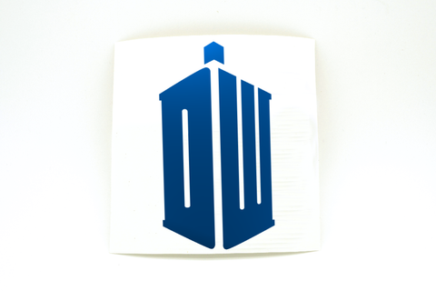 Doctor Who DW Tardis Vinyl Decal - Choose Your Color