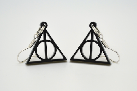 Deathly Hallows Earrings - Laser Cut Acrylic Harry Potter Jewelry