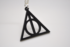 Harry Potter Deathly Hallows Laser Cut Acrylic Necklace