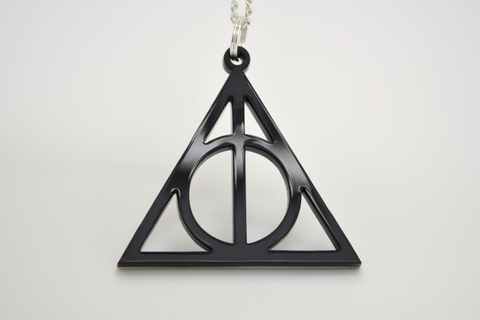 Harry Potter Deathly Hallows Laser Cut Acrylic Necklace