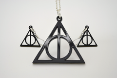 Deathly Hallows Earrings - Laser Cut Acrylic Harry Potter Jewelry