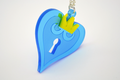 Kingdom Hearts Heart Emblem Necklace - Laser Cut Acrylic Video Game Jewelry