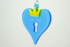 Kingdom Hearts Heart and Keyblade Friendship Necklaces - Acrylic Video Game Jewelry