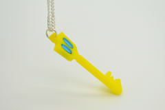 Kingdom Hearts Heart and Keyblade Friendship Necklaces - Acrylic Video Game Jewelry