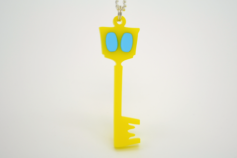 Kingdom Hearts Keyblade Necklace - Laser Cut Acrylic Video Games Jewelry