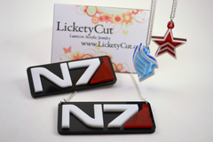 Mass Effect Spectre Pendant Necklace - Laser Cut Acrylic