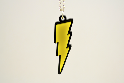 Pokemon Pikachu Lightning Bolt Necklace - Laser Cut Acrylic