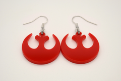 Star Wars Rebel Alliance Necklace and Earring Set - SWTOR Laser Cut Acrylic Jewelry Set