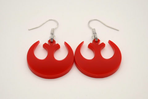Star Wars Rebel Alliance Earrings - SWTOR Laser Cut Acrylic Jewelry