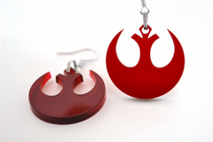 Star Wars Rebel Alliance Necklace and Earring Set - SWTOR Laser Cut Acrylic Jewelry Set