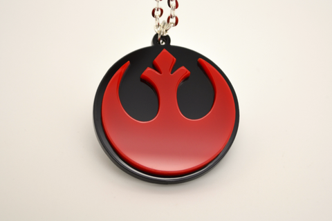 Star Wars Rebel Alliance Necklace - SWTOR Laser Cut Acrylic Jewelry