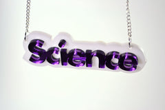 Laser Cut Acrylic Name Necklace - Custom Style and Color