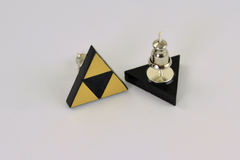 Triforce Stud Earrings - Legend of Zelda - Laser Engraved Acrylic - Laser Cut