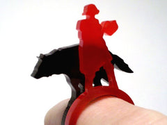 Little Red Riding Hood Laser Cut Acrylic Ring Set