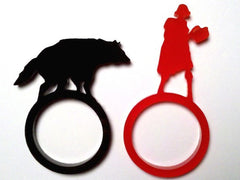Little Red Riding Hood Laser Cut Acrylic Ring Set