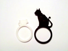 Katz und Maus - Laser Cut Acrylic RingSet - Cat and Mouse