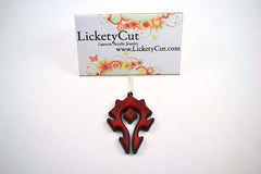 WoW The Horde Symbol Pendant Necklace - Lasercut Stacked Acrylic - Laser Cut Perspex - World of Warcraft