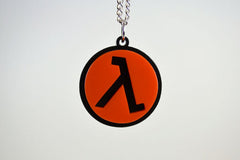 Half Life Lambda Necklace - Laser Cut Acrylic Pendant Necklace