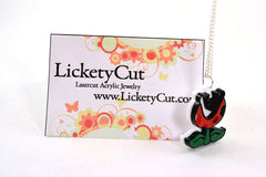 Piranha Plant Laser Cut Acrylic Gaming Necklace