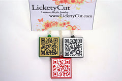 Laser Cut Acrylic Marriage Proposal QR Code Necklace - Will you marry me