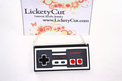 Classic NES Controller - Laser Cut Stacked Acrylic Pendant Necklace