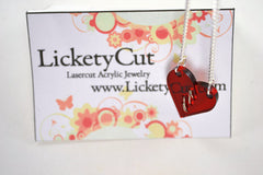 My Mended Heart Laser Cut Acrylic Necklace