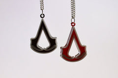 Pair of Assassin's Creed Friendship Necklaces - Laser Cut Acrylic Gaming Jewelry - SALE PRICE