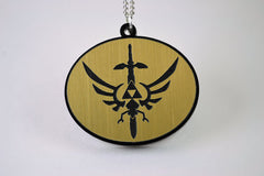 Legend of Zelda Hylian Sword Necklace - Laser Engraved Acrylic Medallion - Laser Cut