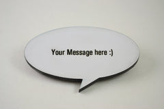 Custom Speech Bubble Pin Backed Brooch - Your Words or Phrase Laser Engraved Acrylic