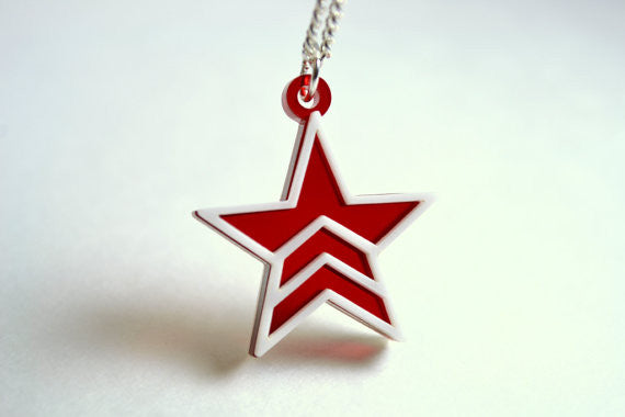 Mass Effect Renegade Pendant Necklace - Laser Cut Acrylic