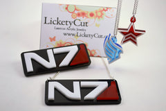 Mass Effect Renegade Pendant Necklace - Laser Cut Acrylic