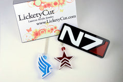 Mass Effect Paragon and Renegade Friendship Necklaces - LaserCut Acrylic - SALE PRICE