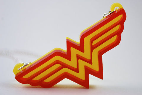 Wonder Woman Pendant Necklace - Laser Cut Acrylic