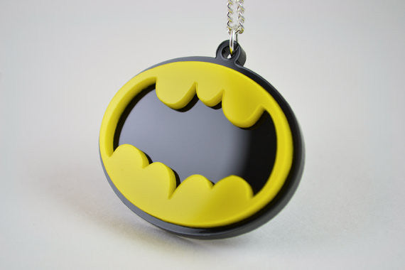 Retro Batman Necklace - Laser Cut Acrylic