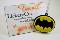 Retro Batman Necklace - Laser Cut Acrylic