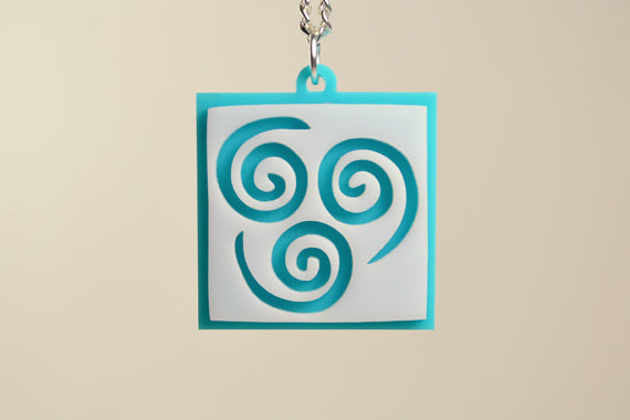 Avatar Air Bender Pendant Necklace - Laser Cut Acrylic