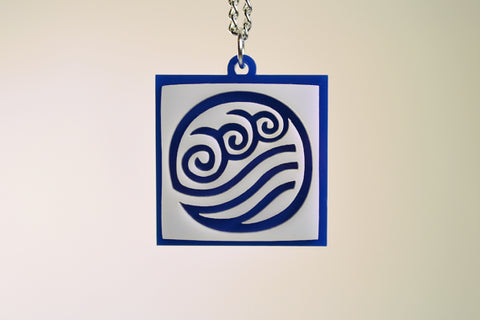 Avatar Water Bender Pendant Necklace - Laser Cut Acrylic