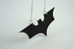 Batman Necklace - The Dark Knight Rises Pendant - Sale Price - Laser Cut Acrylic