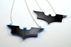 Batman Necklace - The Dark Knight Rises Pendant - Sale Price - Laser Cut Acrylic