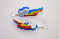 My Little Pony Rainbow Dash Cutie Mark Earrings - Laser Cut Acrylic